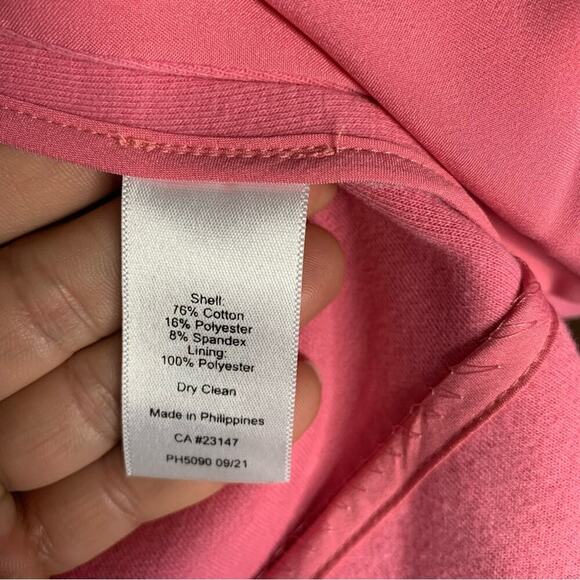 Talbots double breasted hot pink barbie core jacket size 14 valentine - Picture 3 of 6